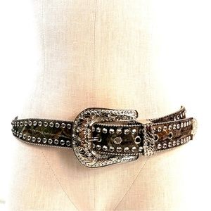 Blazin Roxx Womens rhinestone camo western belt Size:M N35120222 Genuine Leather